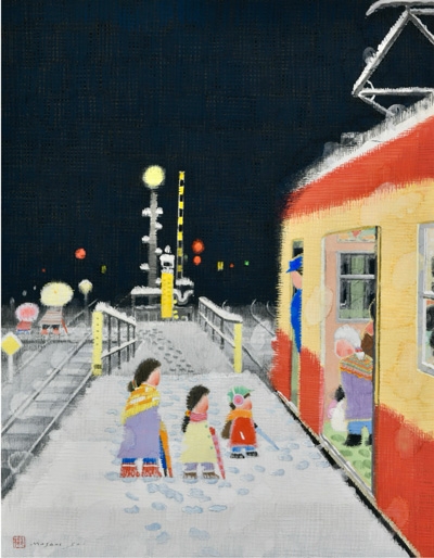 ★真作★ 旭日嘎(シゴラカ) 故郷の人 油絵 貴重作品 参考作品：参考作品｜絵と言葉のチカラ展｜NOBUKOアート基金コンクール